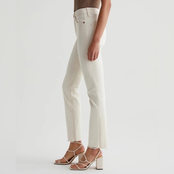 New! AG Adriano Goldschmied Saige AG-ED™ Mid-rise Straight Leg Denim Jeans - Cre - Picture 9 of 13
